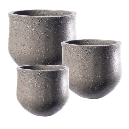 Supergreens Γλάστρα Τσιμεντένια Στρογγυλή "BloomBox" Γκρι 35x35x30 cm