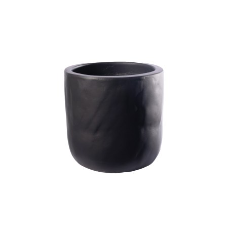 Supergreens Γλάστρα Τσιμεντένια Στρογγυλή "Gaze" Μαύρη 25x25x25 εκ.