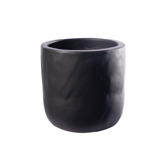 Supergreens Γλάστρα Τσιμεντένια Στρογγυλή "Gaze" Μαύρη...