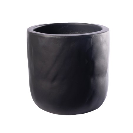 Supergreens Γλάστρα Τσιμεντένια Στρογγυλή "Gaze" Μαύρη 38x38x38 εκ.
