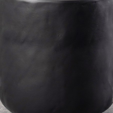 Supergreens Γλάστρα Τσιμεντένια Στρογγυλή "Gaze" Μαύρη 38x38x38 εκ.