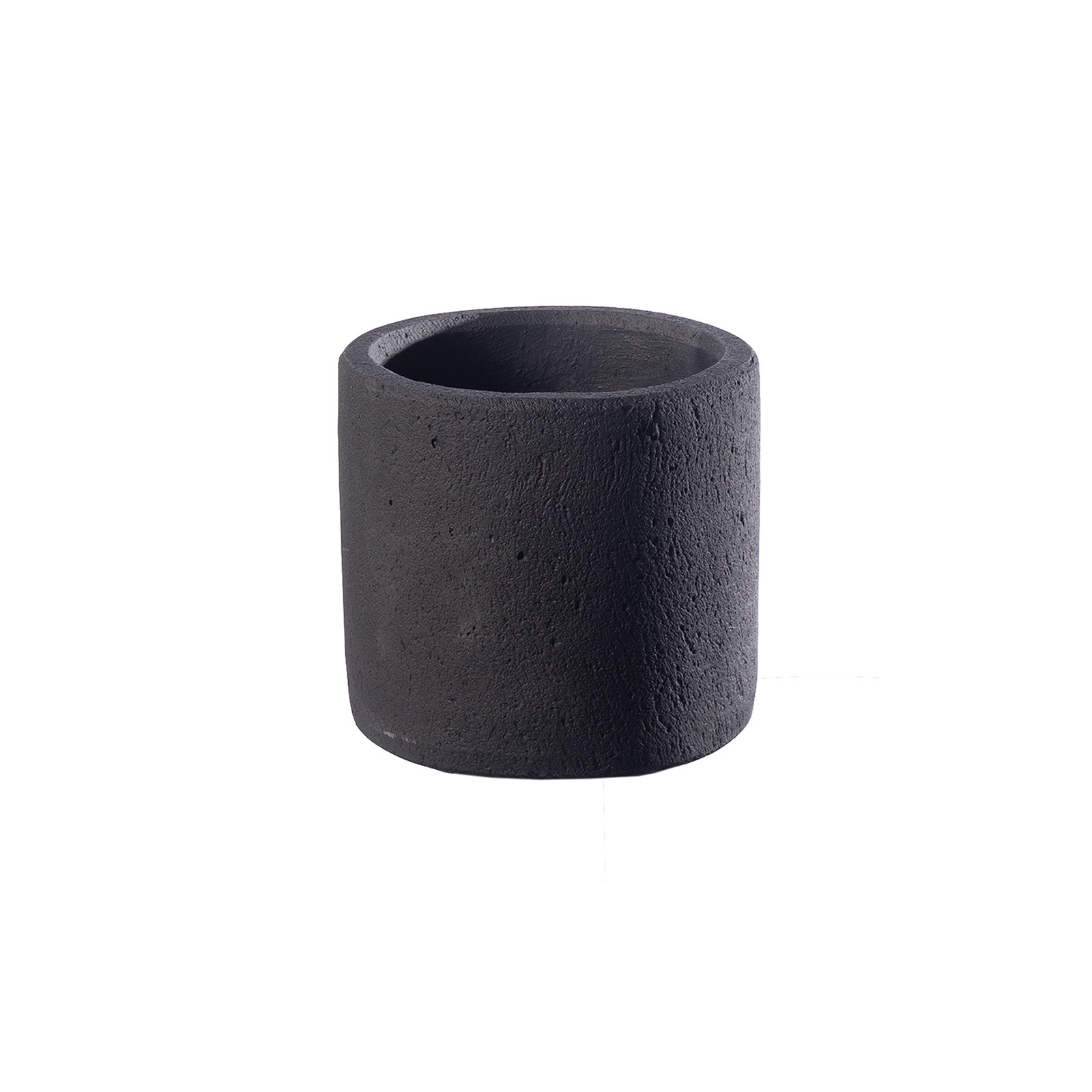 Supergreens Γλάστρα Τσιμεντένια Κύλινδρος "Fysi" Μαύρη 20x20x18 cm