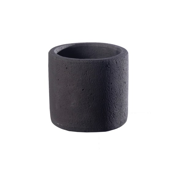 Supergreens Γλάστρα Τσιμεντένια Κύλινδρος "Fysi" Μαύρη...