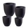 Supergreens Γλάστρα Τσιμεντένια Στρογγυλή "Botani" Μαύρη 20x20x20 εκ.