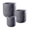 Supergreens Γλάστρα Τσιμεντένια Στρογγυλή "StoneCast" Γκρι 25x25x25 εκ.