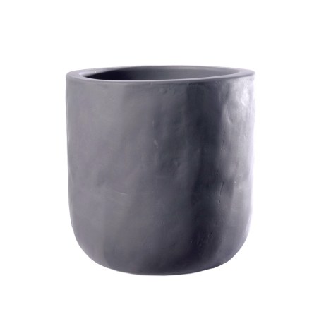 Supergreens Γλάστρα Τσιμεντένια Στρογγυλή "StoneCast" Γκρι 38x38x38 εκ.