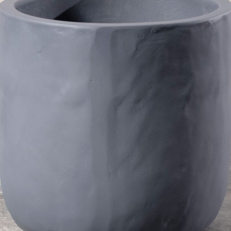 Supergreens Γλάστρα Τσιμεντένια Στρογγυλή "StoneCast" Γκρι 38x38x38 εκ.