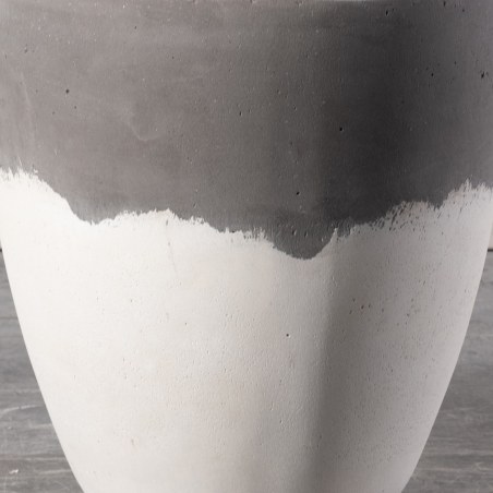 Supergreens Γλάστρα Τσιμεντένια Στρογγυλή "Grove" Ασπρόμαυρη 50x50x50 εκ.