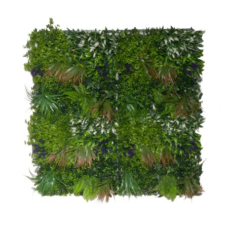 Supergreens Τεχνητή Φυλλωσιά Φτέρη Mix με Μωβ Άνθος 100x100 εκ.