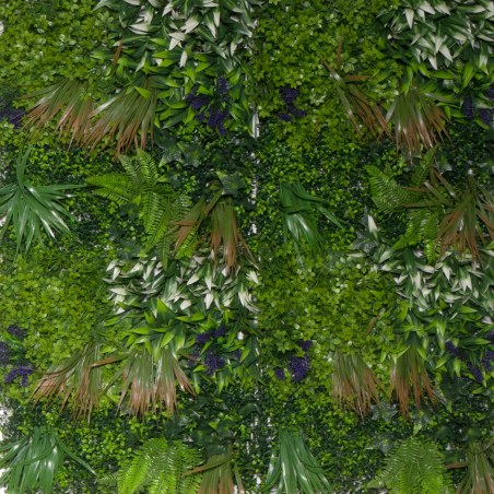 Supergreens Τεχνητή Φυλλωσιά Φτέρη Mix με Μωβ Άνθος 100x100 εκ.