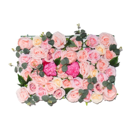 Supergreens Τεχνητή Φυλλωσιά Τριαντάφυλλο Ροζ 50x50 εκ.