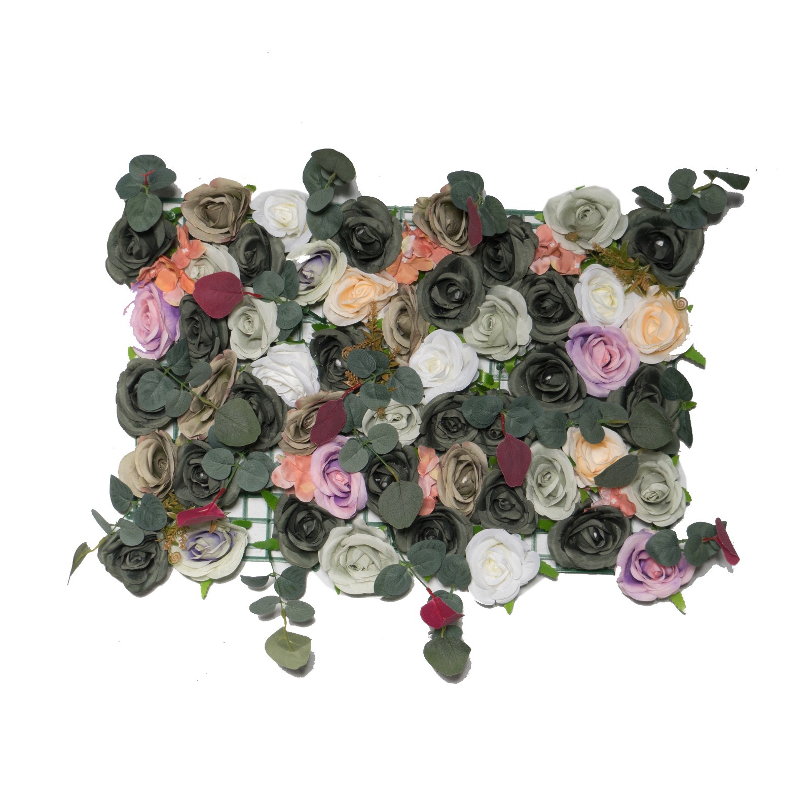 Supergreens Τεχνητή Φυλλωσιά Τριαντάφυλλο με Ορτανσία Πράσινη 50x50 εκ.