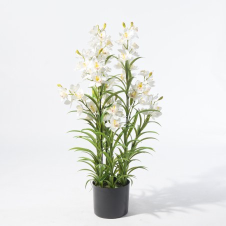 Supergreens Τεχνητό Φυτό Ορχιδέα "Cymbidium Orchid" Λευκό 125 εκ.