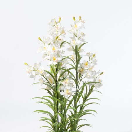 Supergreens Τεχνητό Φυτό Ορχιδέα "Cymbidium Orchid" Λευκό 125 εκ.