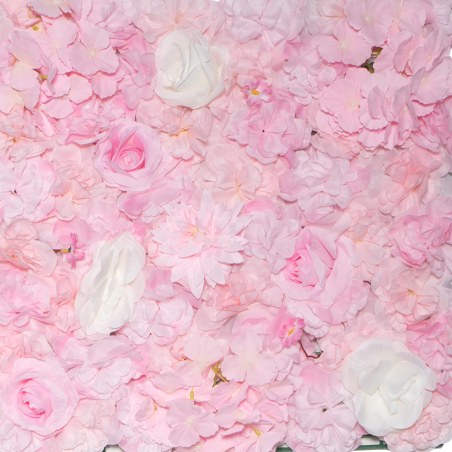 Supergreens Τεχνητή Φυλλωσιά Τριαντάφυλλο με Ορτανσία Ροζ  50x50 εκ.