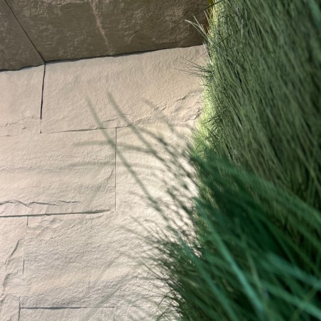 Supergreens Τεχνητός Τοίχος PU Stone "Obsidian" Λευκός 120x60x3 εκ.