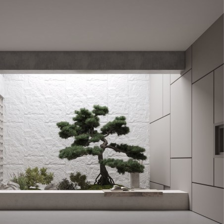 Supergreens Τεχνητός Τοίχος PU Stone "Obsidian" Γκρι 120x60x3 εκ.