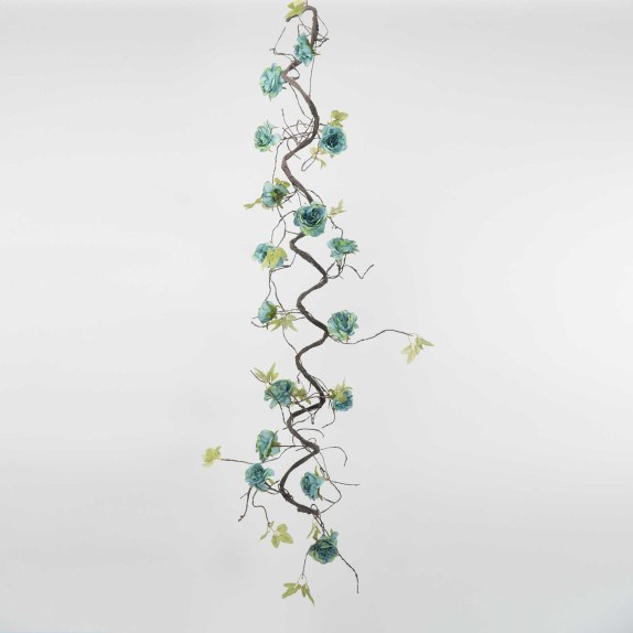 Supergreens Τεχνητή Γιρλάντα Παιώνια Γαλάζια 300 εκ.