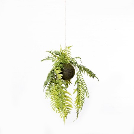 Supergreens Τεχνητή Κρεμαστή Ρίζα Φτέρη "Dryopteris" Πράσινη 76 εκ.