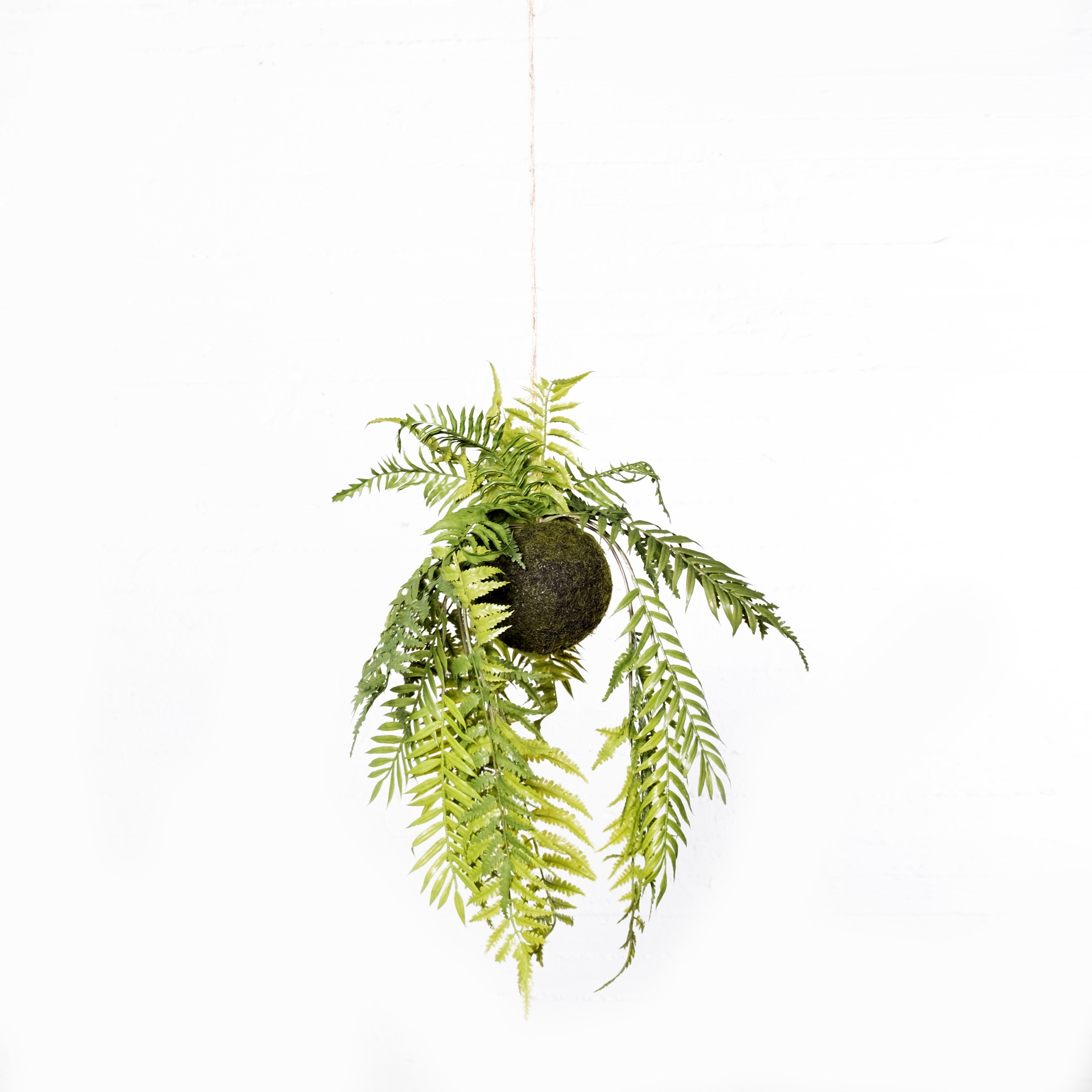 Supergreens Τεχνητή Κρεμαστή Ρίζα Φτέρη "Dryopteris" Πράσινη 76 εκ.