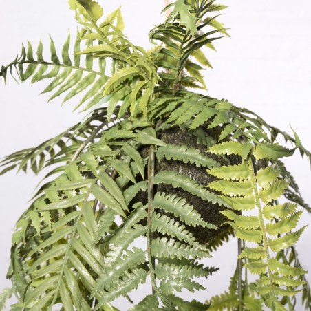 Supergreens Τεχνητή Κρεμαστή Ρίζα Φτέρη "Dryopteris" Πράσινη 76 εκ.