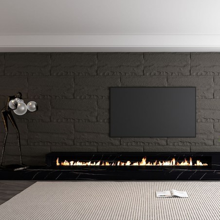 Supergreens Τεχνητός Τοίχος PU Stone "Obsidian"  Ανοιχτό Μαύρο 120x60x3 εκ.