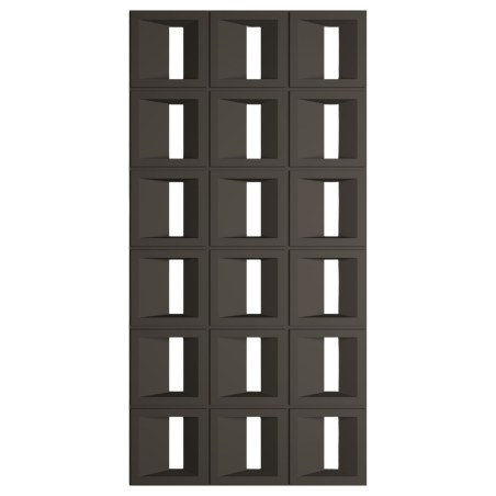 Supergreens Τεχνητός Τοίχος PU Gap "Window" Ανοιχτό Μαύρο 120x60x3 εκ.