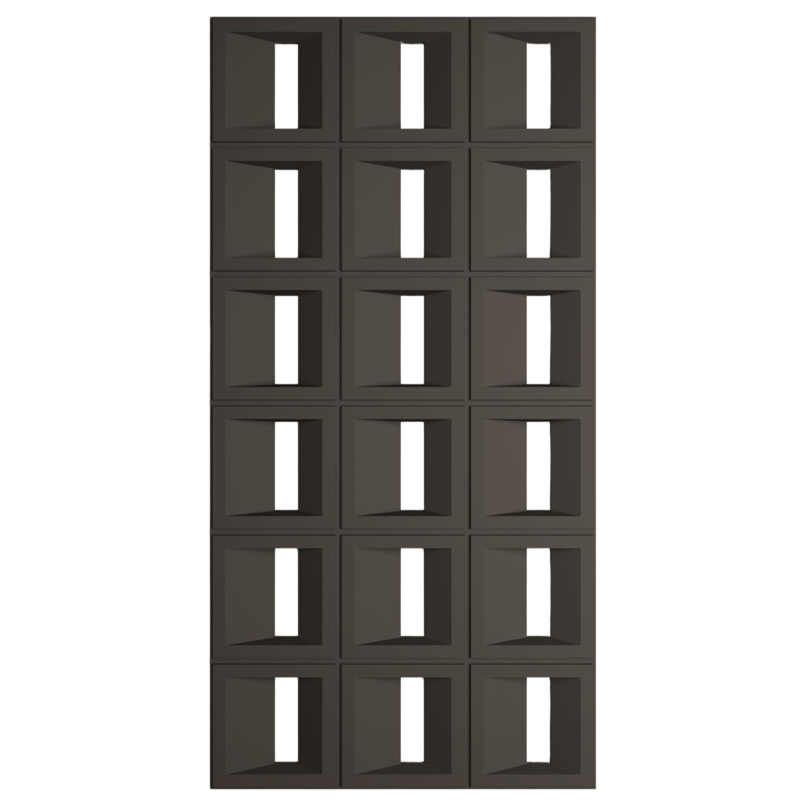 Supergreens Τεχνητός Τοίχος PU Gap "Window" Ανοιχτό Μαύρο 120x60x3 εκ.