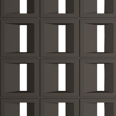 Supergreens Τεχνητός Τοίχος PU Gap "Window" Ανοιχτό Μαύρο 120x60x3 εκ.