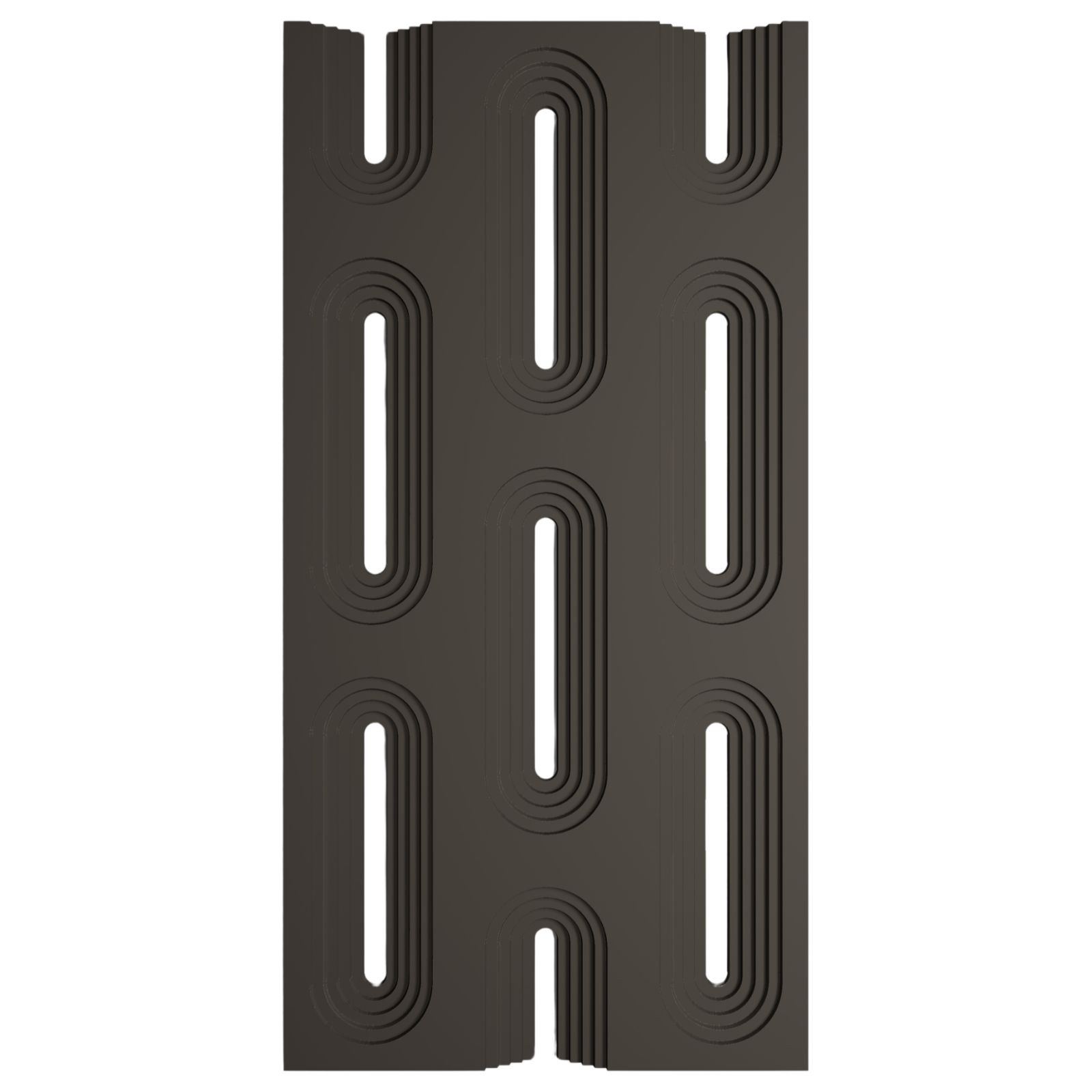 Supergreens Τεχνητός Τοίχος PU Gap "Oval" Ανοιχτό Μαύρο 120x60x3 εκ.