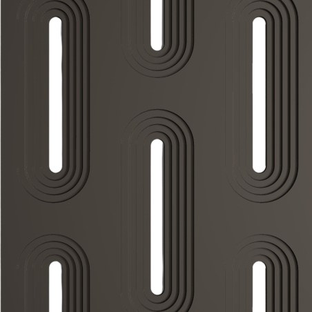 Supergreens Τεχνητός Τοίχος PU Gap "Oval" Ανοιχτό Μαύρο 120x60x3 εκ.