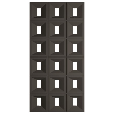 Supergreens Τεχνητός Τοίχος PU Gap "Rect" Ανοιχτό Μαύρο 120x60x3 εκ.
