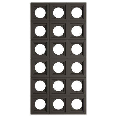 Supergreens Τεχνητός Τοίχος PU Gap "Circle" Ανοιχτό Μαύρο 120x60x3 εκ.