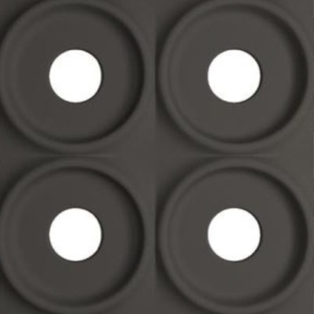 Supergreens Τεχνητός Τοίχος PU Gap "Dots" Ανοιχτό Μαύρο 120x60x3 εκ.