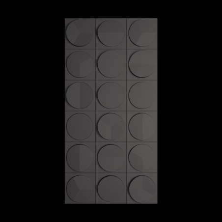 Supergreens Τεχνητός Τοίχος PU Geometry "Lego" Ανοιχτό Μαύρο 120x60x2,5 εκ.