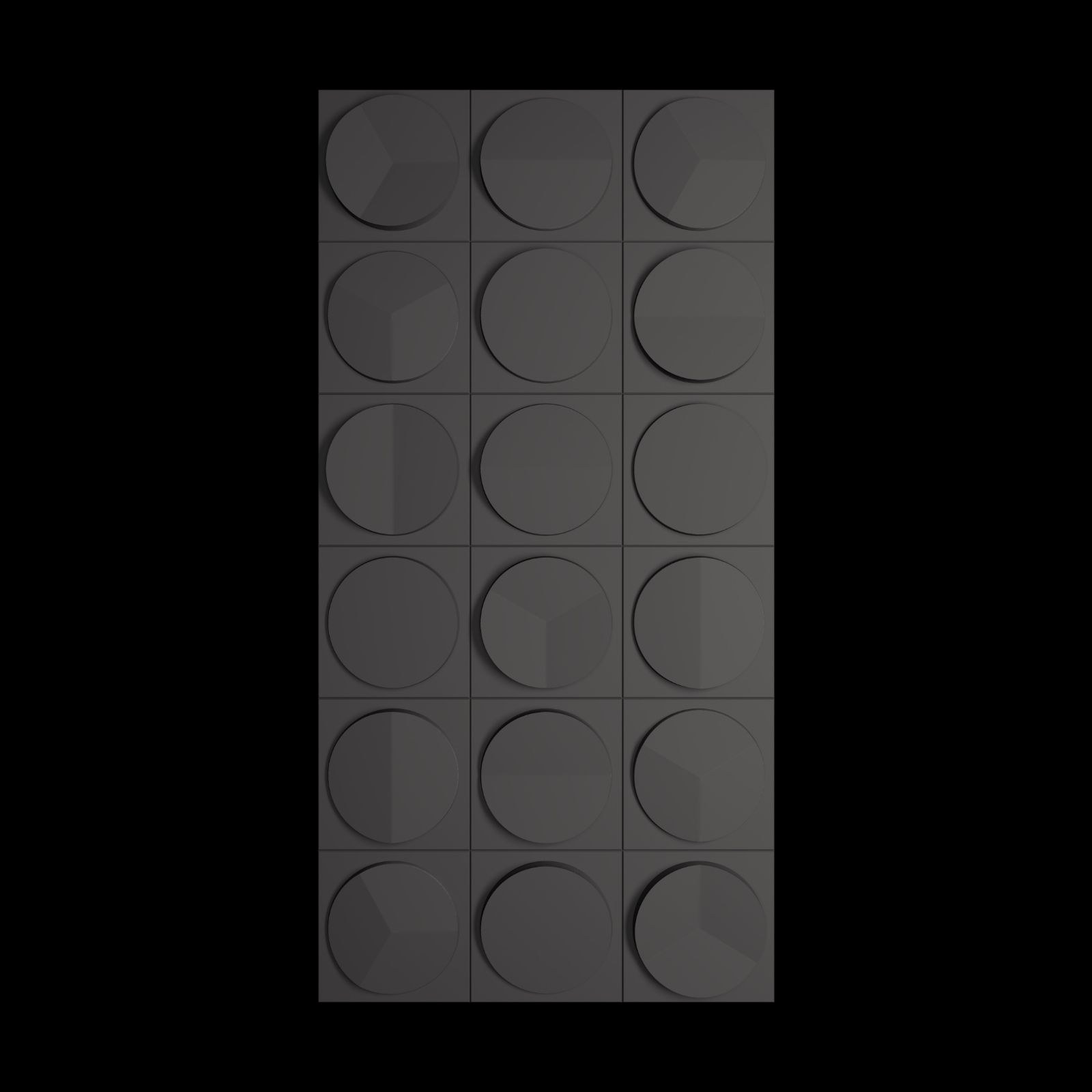 Supergreens Τεχνητός Τοίχος PU Geometry "Lego" Ανοιχτό Μαύρο 120x60x2,5 εκ.