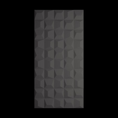 Supergreens Τεχνητός Τοίχος PU Geometry "Pyramid" Ανοιχτό Μαύρο 120x60x2,5 εκ.