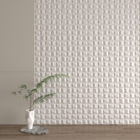 Supergreens Τεχνητός Τοίχος PU Geometry "Pyramid" Ανοιχτό Μαύρο 120x60x2,5 εκ.