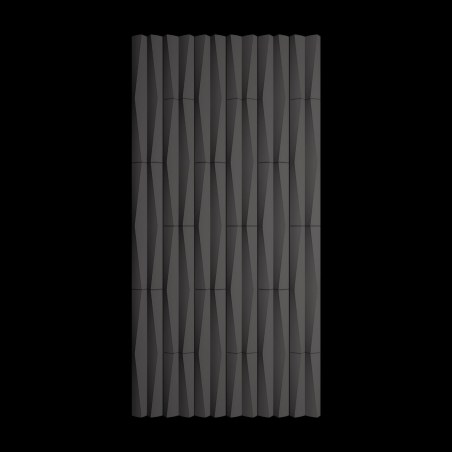 Supergreens Τεχνητός Τοίχος PU Geometry "Tile" Ανοιχτό Μαύρο 120x60x2,5 εκ.