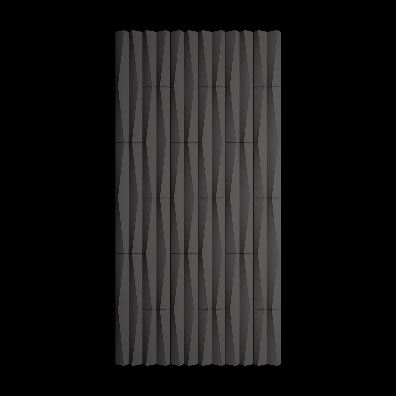 Supergreens Τεχνητός Τοίχος PU Geometry "Tile" Ανοιχτό Μαύρο 120x60x2,5 εκ.