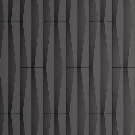 Supergreens Τεχνητός Τοίχος PU Geometry "Tile" Ανοιχτό Μαύρο 120x60x2,5 εκ.