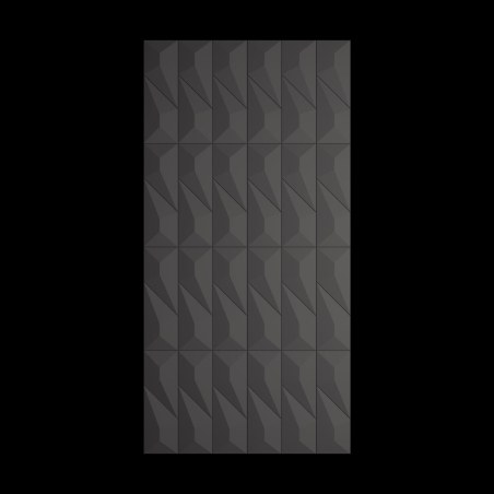 Supergreens Τεχνητός Τοίχος PU Geometry "Wave" Ανοιχτό Μαύρο 120x60x2,5 εκ.