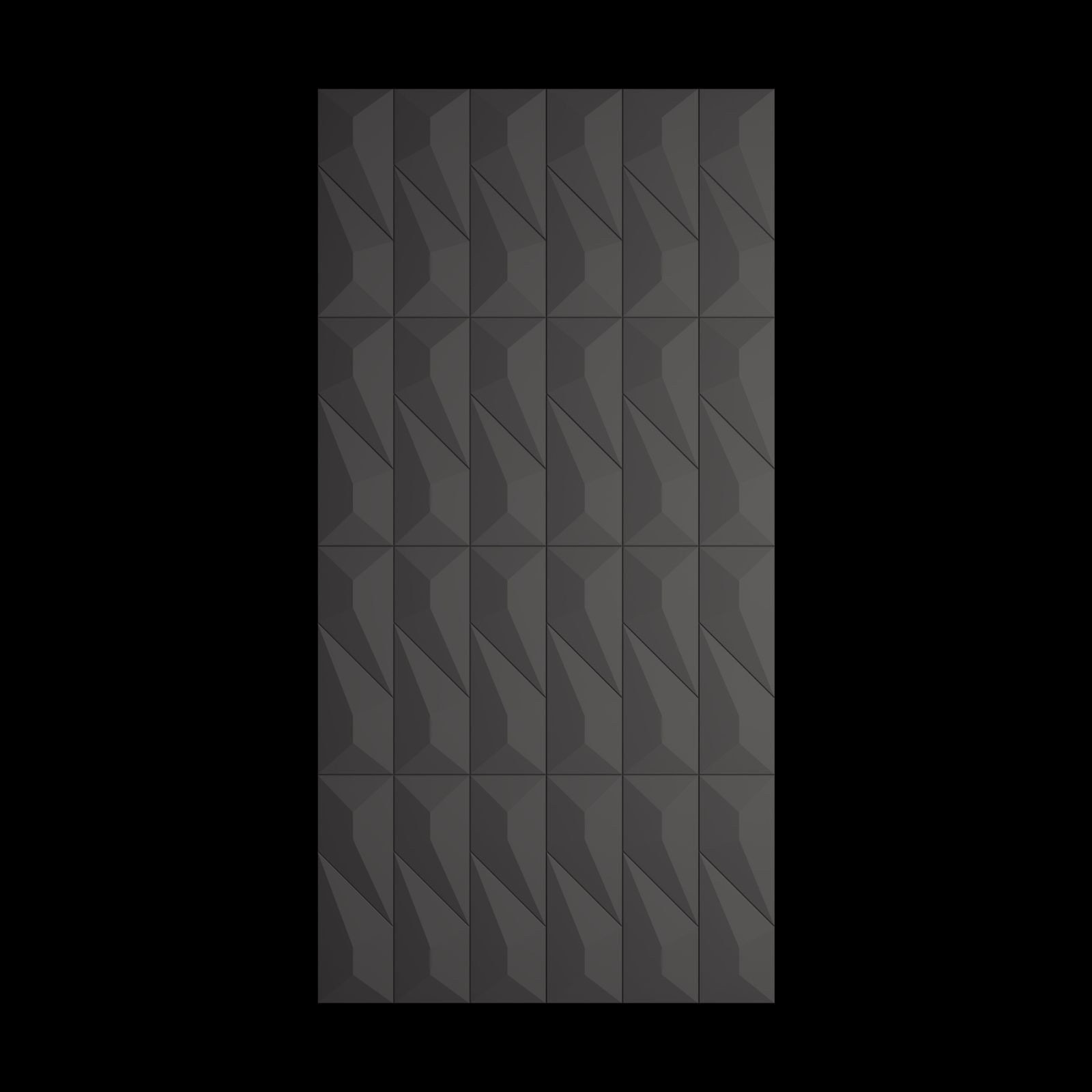 Supergreens Τεχνητός Τοίχος PU Geometry "Wave" Ανοιχτό Μαύρο 120x60x2,5 εκ.