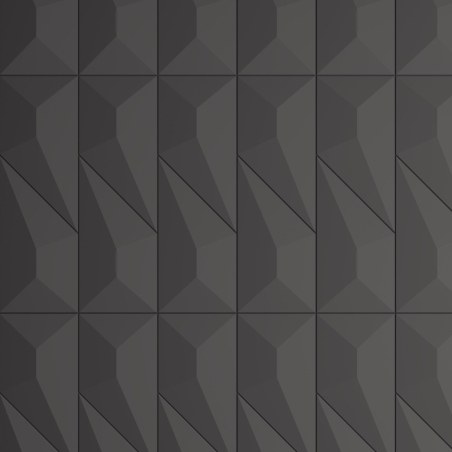 Supergreens Τεχνητός Τοίχος PU Geometry "Wave" Ανοιχτό Μαύρο 120x60x2,5 εκ.