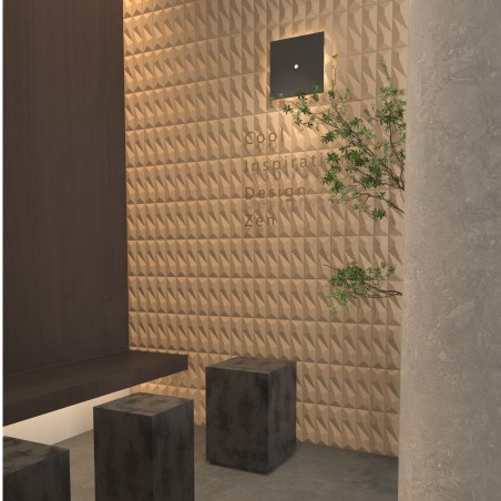 Supergreens Τεχνητός Τοίχος PU Geometry "Wave" Ανοιχτό Μαύρο 120x60x2,5 εκ.