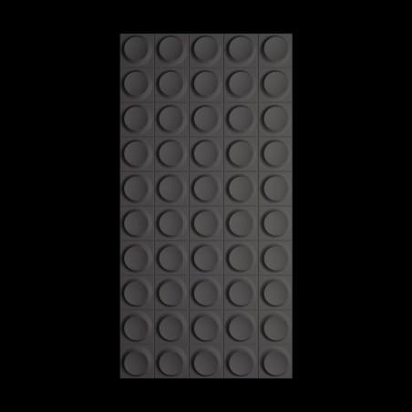Supergreens Τεχνητός Τοίχος PU Geometry "Dots" Ανοιχτό Μαύρο 120x60x2,5 εκ.