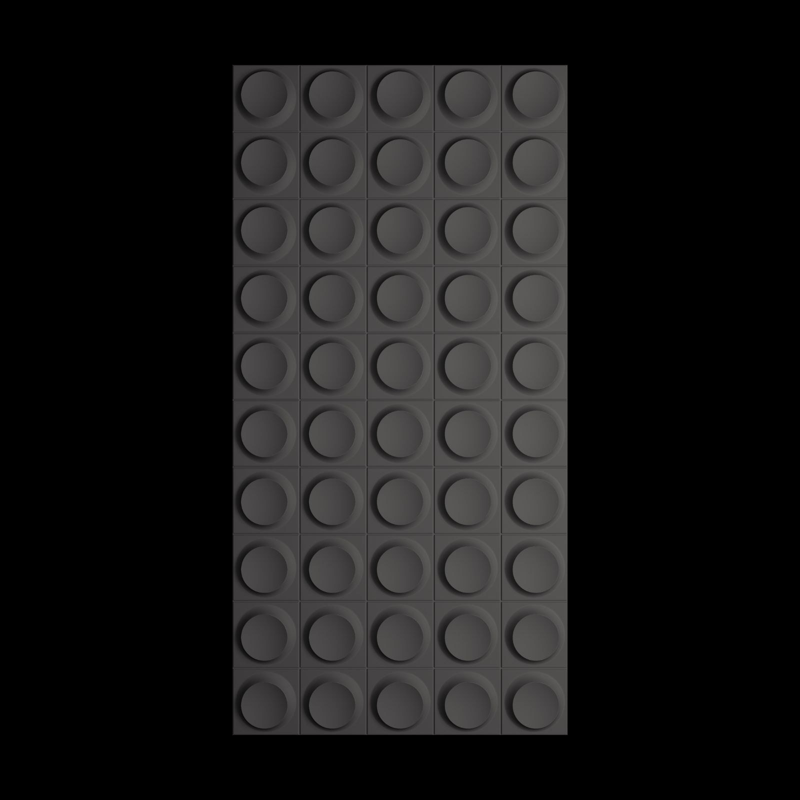 Supergreens Τεχνητός Τοίχος PU Geometry "Dots" Ανοιχτό Μαύρο 120x60x2,5 εκ.