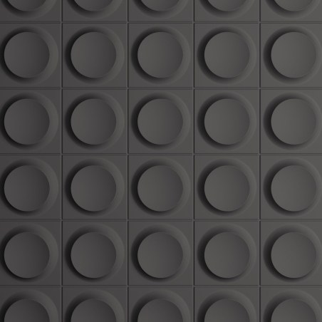 Supergreens Τεχνητός Τοίχος PU Geometry "Dots" Ανοιχτό Μαύρο 120x60x2,5 εκ.