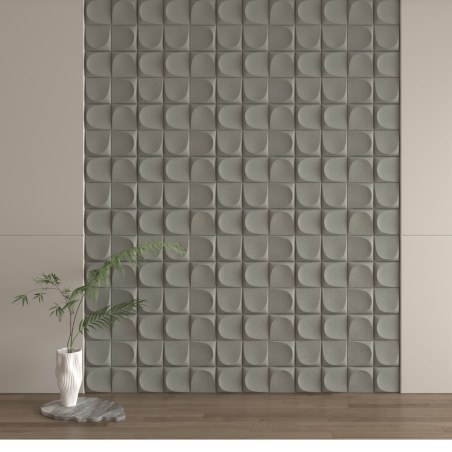 Supergreens Τεχνητός Τοίχος PU Geometry "Arch" Ανοιχτό Μαύρο 120x60x2,5 εκ.