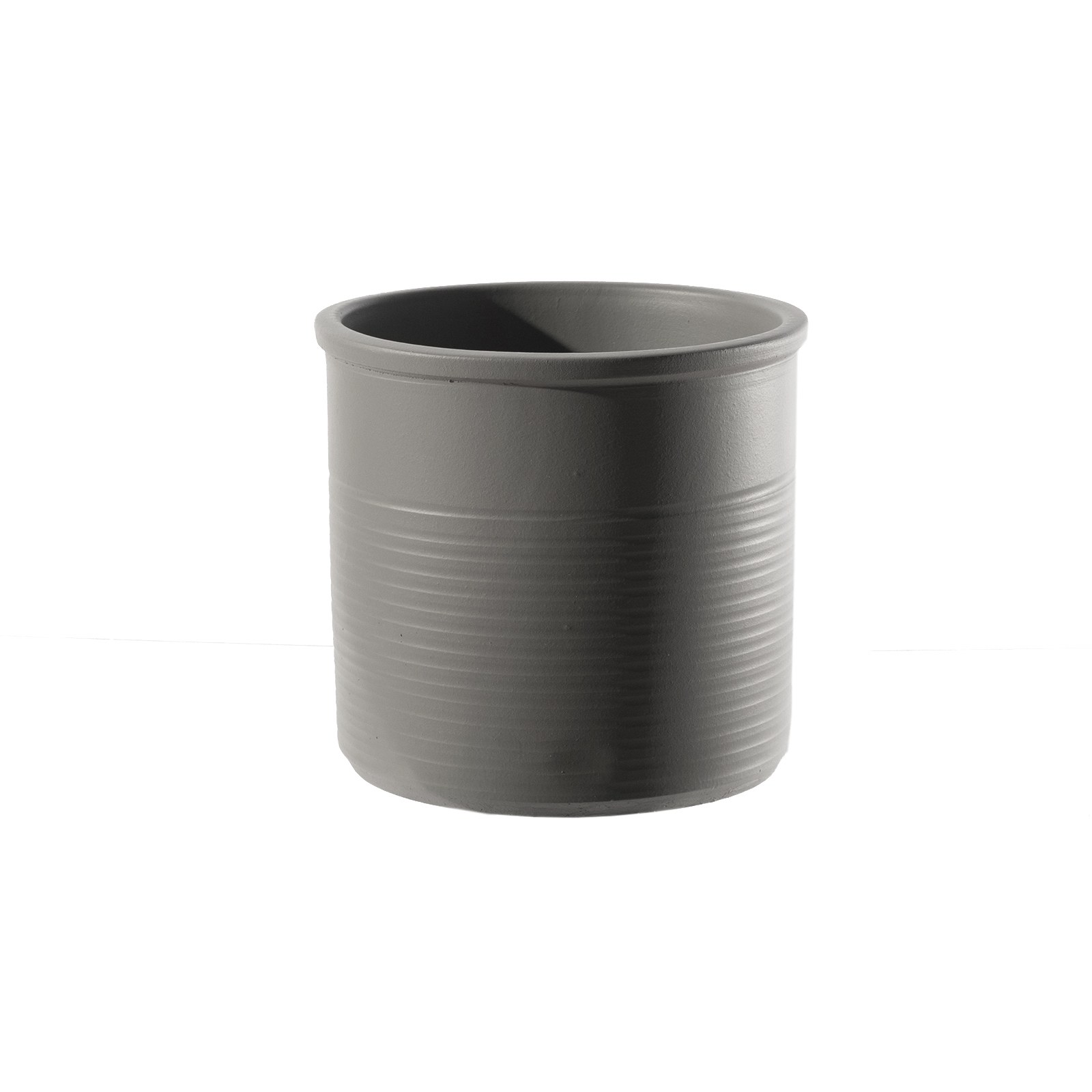 Supergreens Κασπώ Τερακότα Κυλινδρικό "Momo" Ανοιχτό Γκρι 16x16 εκ.